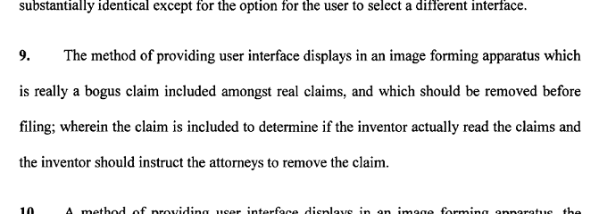 bad claim Bogus method claim that should have been removed from application.